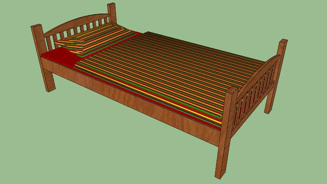 木制双人床 床 第1张