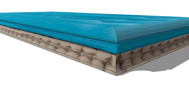 孩子的绿松石的床垫，：59型| sketchup模型下载 床 第1张