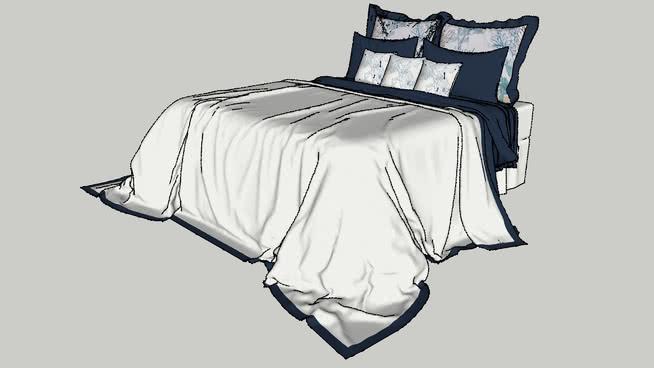该床的床框| sketchup模型库luxo -马克斯 床 第1张