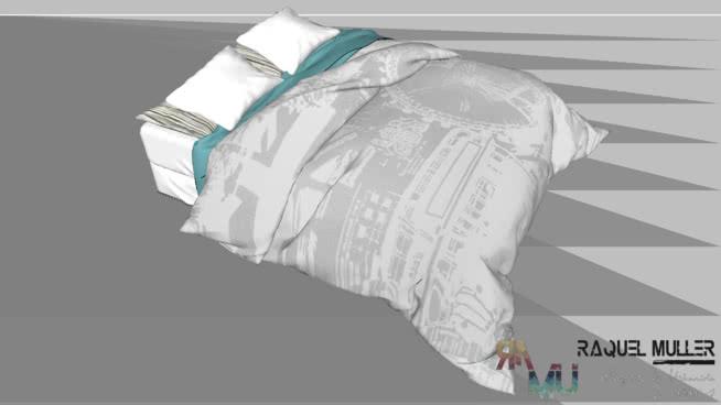 床sketchup模型素材（PMR（70）.skp 15 MB SketchUp模型| sketchup模型下载2016年） 床 第1张