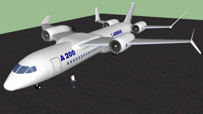 空中客车cityhopper | sketchup模型下载A2 飞机 第1张