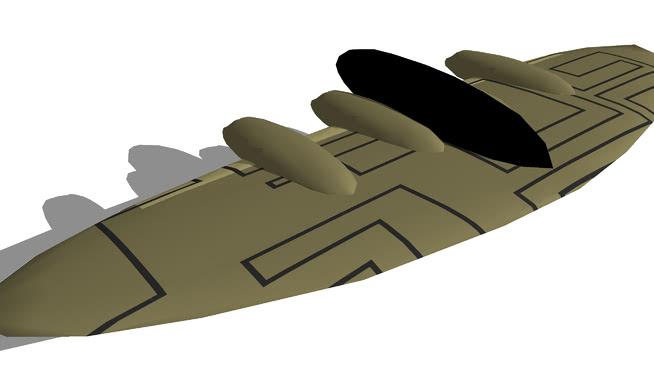 be77（fictional飞行翼| sketchup模型下载） 飞机 第1张