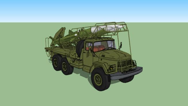2K 12中“嗯”2t7 | sketchup模型下载转载机 防空机械模型 第1张