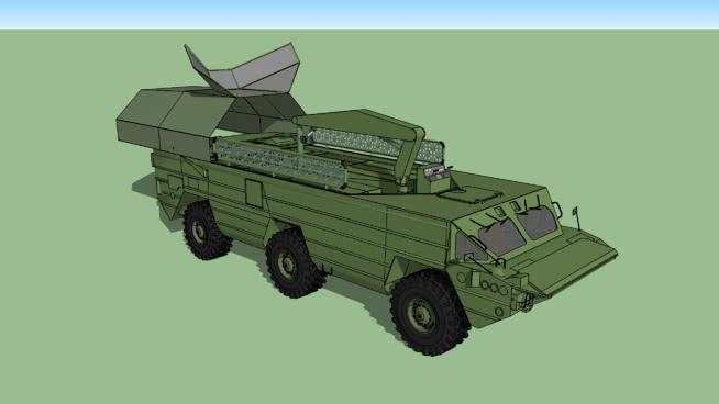 9k33 OSA 9t217b | sketchup模型下载转载机 防空机械模型 第1张