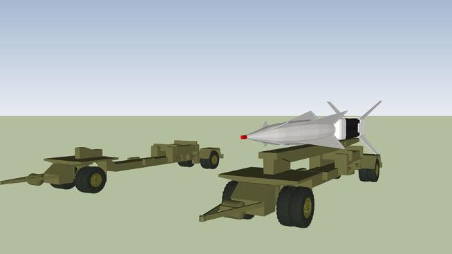 低床拖车 防空机械模型 第1张