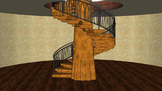 自定义树干楼梯 楼梯,栏杆,扶手 第1张