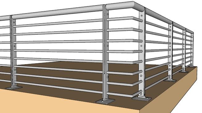 钢制工作室美国水平栏杆系统顶部安装栏杆扶手 楼梯,栏杆,扶手 第1张
