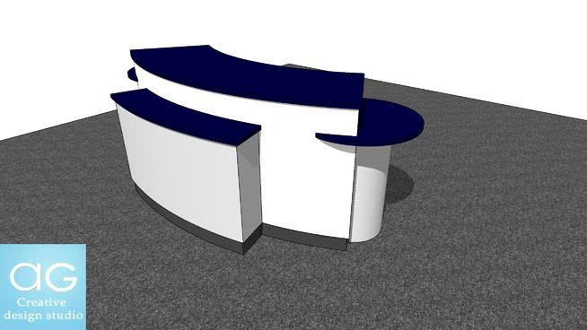 曲线显示计数器概念——零售设计第1版 商用家具 第1张