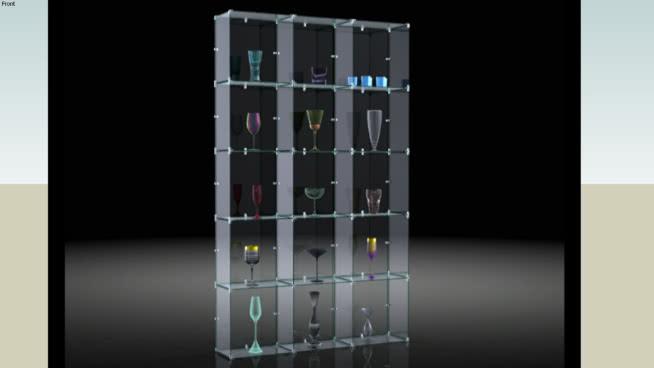 玻璃立方体显示器，×3宽的智能家具 商用家具 第1张