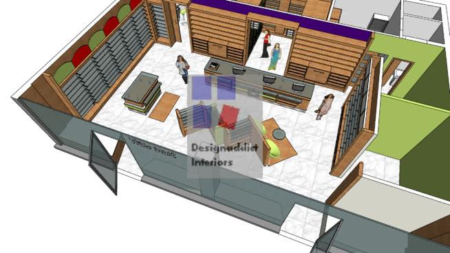 零售店布局3D设计 商用家具 第1张