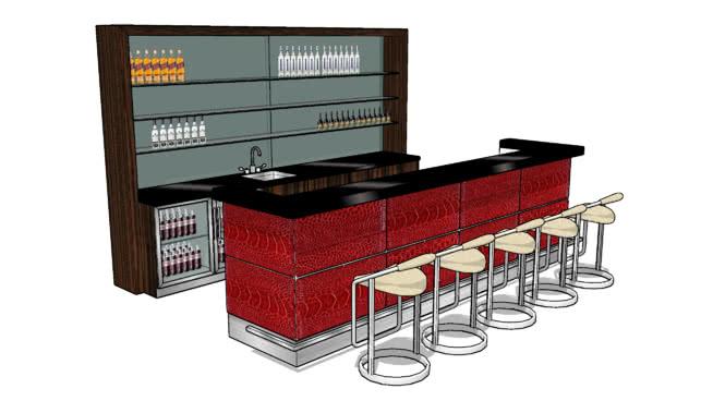 | sketchup模型下载酒吧 商用家具 第1张