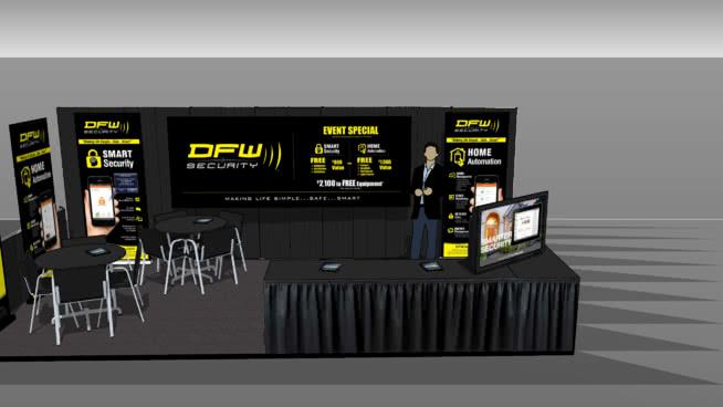 DFW安全10X20贸易展台 工装室内整体模型 第1张