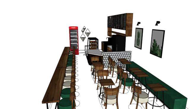 小咖啡馆室内设计 商用家具 第1张