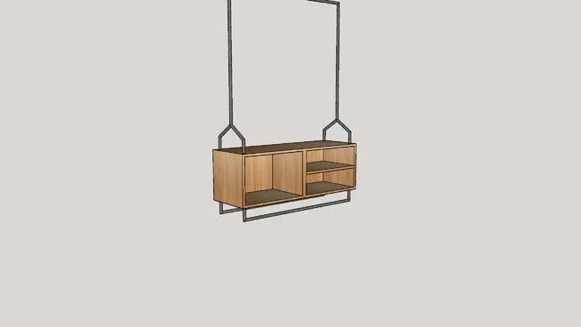 家具的木材和金属| su模型衣柜 商用家具 第1张