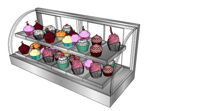 在一个|草图大师模型下载甜食展 商用家具 第1张