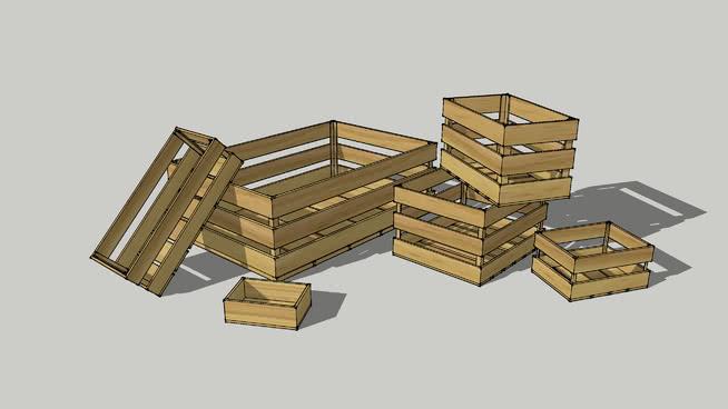 木箱子木箱| sketchup模型库 商用家具 第1张