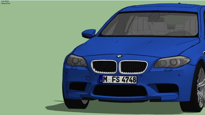 BMW M5 F10 2012汽车su模型 汽车 第1张
