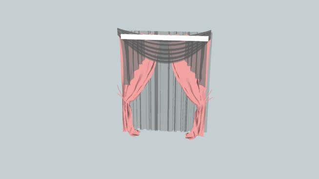 室内窗帘su模型下载 窗帘 第1张
