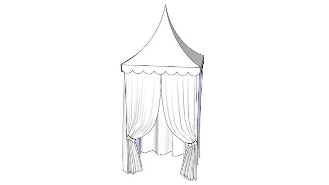 tenda窗帘su模型下载 窗帘 第1张