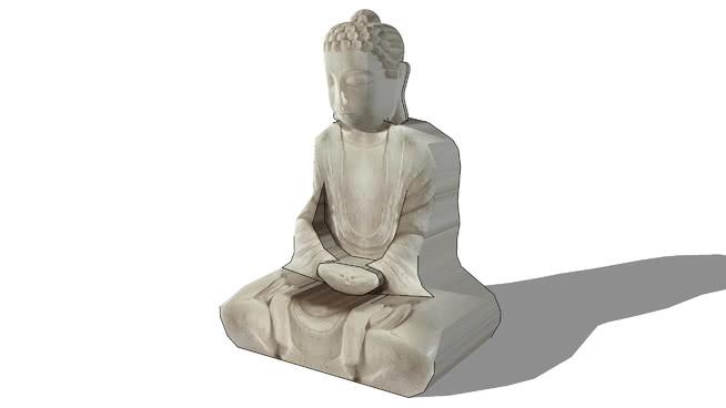 坐佛僧， 138283 0%以下，型su素材 雕塑 第1张