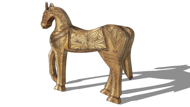 马，型雕塑su模型下载设计 雕塑 第1张