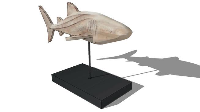 把房子装饰的鲨鱼~675 39型su素材设计 雕塑 第1张