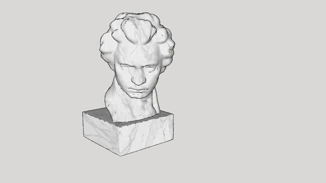 beethoven雕塑su模型下载 雕塑 第1张