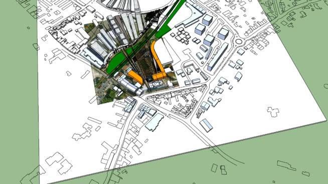 城市更新项目的中央floirac市政路桥模型 市政工程 第1张