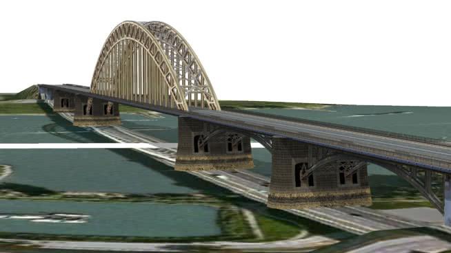 在nijmegen市政路桥模型的waalbrug 市政工程 第1张