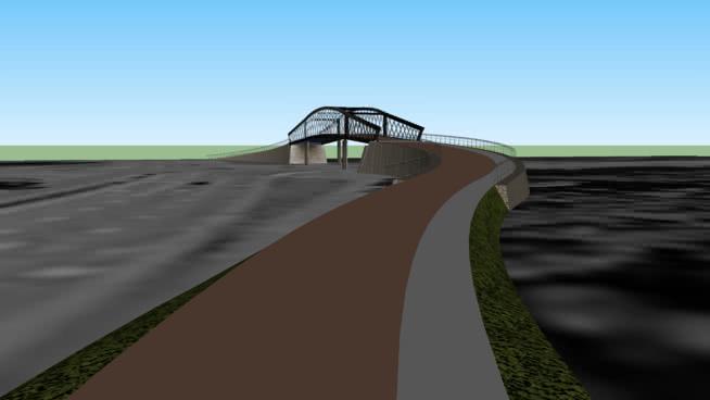 harderwijk -木桥n302市政路桥模型 市政工程 第1张