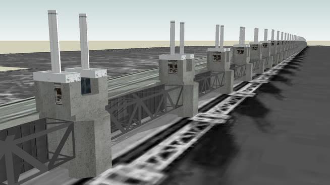 oosterscheldekering，新西兰（南）市政路桥模型 市政工程 第1张