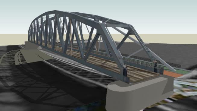 spoorbrug nijmegen市政路桥模型 市政工程 第1张