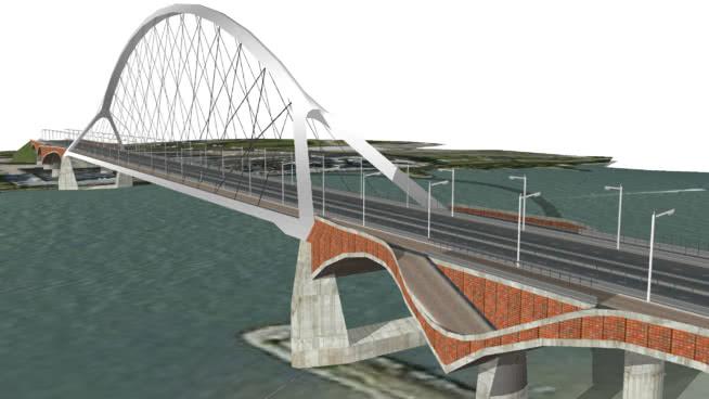 stadsbrug德oversteek，nijmegen市政路桥模型 市政工程 第1张