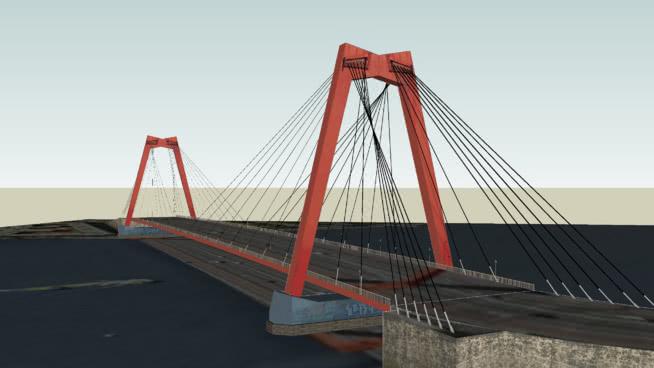 willemsbrug市政路桥模型 市政工程 第1张