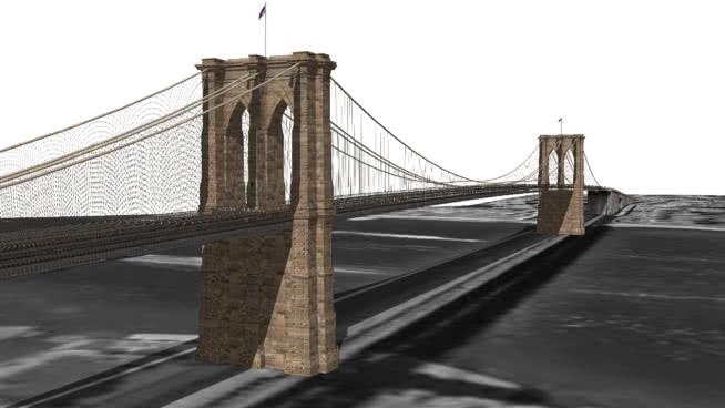 Brooklyn Bridge市政路桥模型 市政工程 第1张
