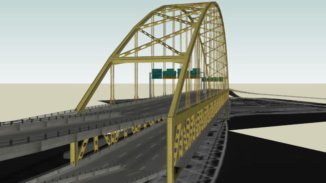 Fort Pitt bridge市政路桥模型 市政工程 第1张