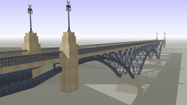 法国国王bridge市政路桥模型 市政工程 第1张