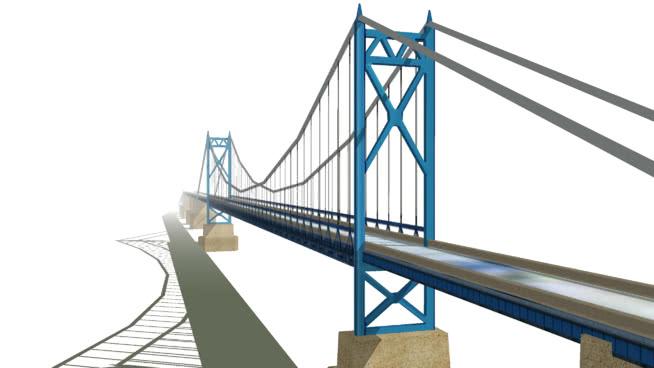 Gateway Bridge市政路桥模型 市政工程 第1张