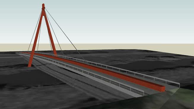 lodemmannbrücke市政路桥模型 市政工程 第1张