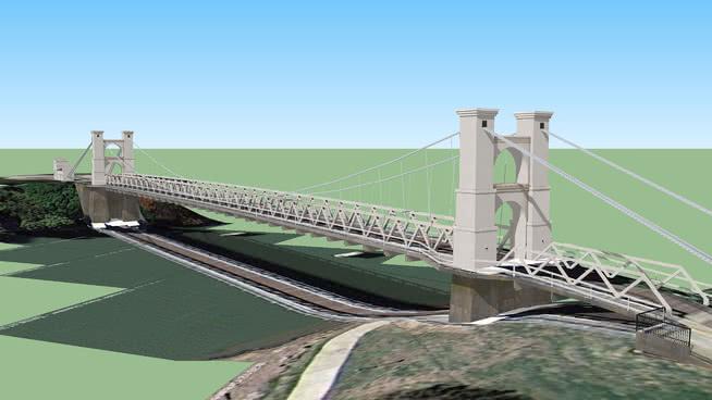 bridge市政路桥模型Waco吊桥 市政工程 第1张