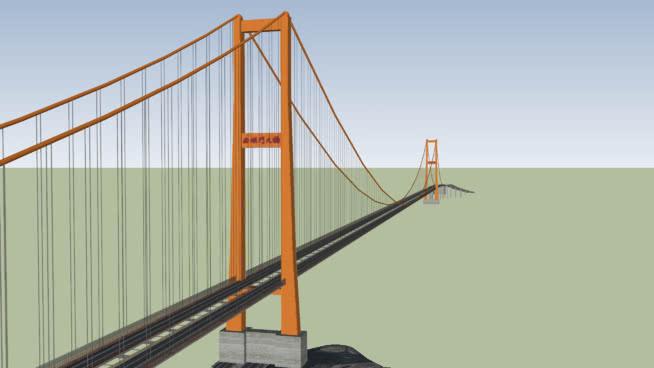 西堠门bridge市政路桥模型 市政工程 第1张