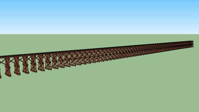 木制trestle市政路桥模型 桥 第1张