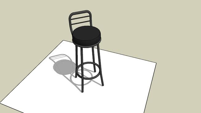 酒吧吧台早餐高脚蹬椅-编号162875 sketchup室内模型下载 第1张