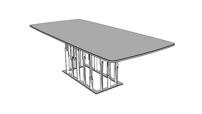 桌子草图大师模型下载-室内家具编号162911 sketchup室内模型下载 第1张