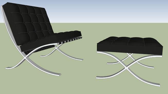 椅子凳子模型-编号162971 sketchup室内模型下载 第1张