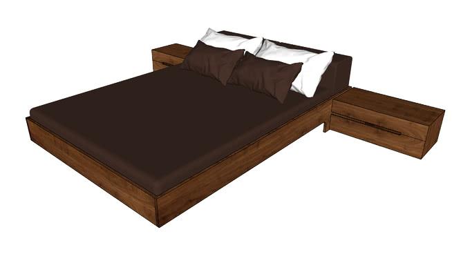 床及床上用品-编号163334 sketchup室内模型下载 第1张
