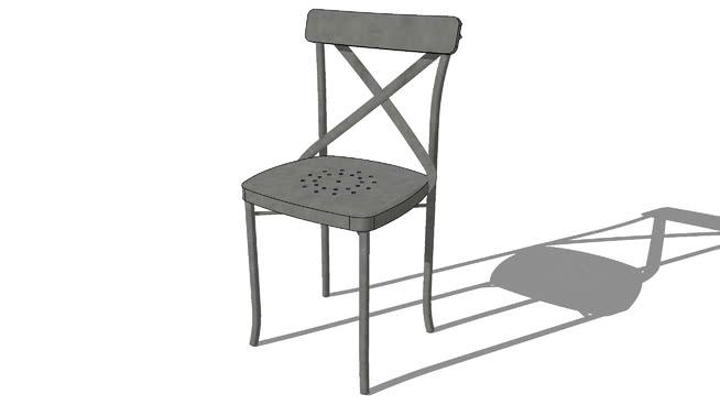 传统的金属椅子， prix8室内模型 sketchup室内模型下载 第1张