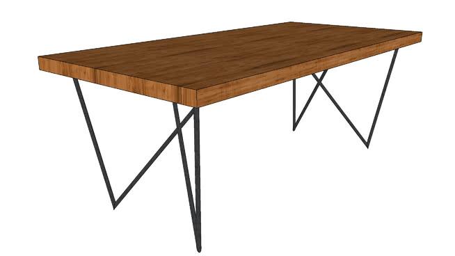 餐桌sketchup模型-编号163958 sketchup室内模型下载 第1张