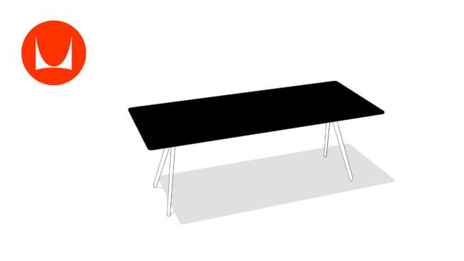 书桌办公桌模型-编号165029 sketchup室内模型下载 第1张