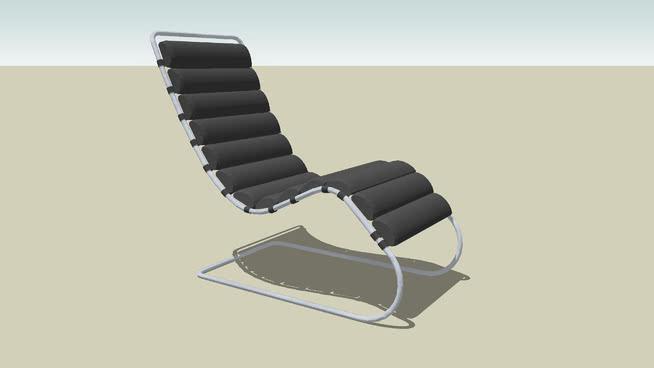 密斯范德罗伊躺椅休闲椅 sketchup室内模型下载 第1张